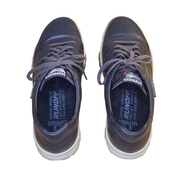 Mephisto Marek Men's Size 10 Dark Brown Leather Casual Sneaker Low Top Run Off - Picture 4 of 6